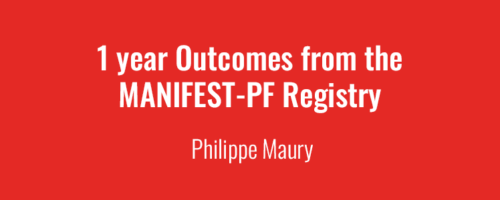 Newsletter Mai 2023 - 1 year Outcomes from the MANIFEST-PF Registry