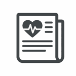 Icône de journal et cardiologie
